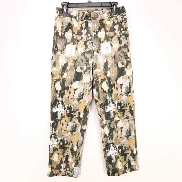 Anthropologie Pilcro Carpenter Jeans Ultra High-Rise Relaxed Women 27 Watercolor - Picture 2 of 14